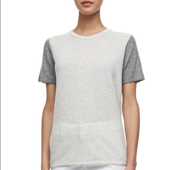Tops - Vince Colorblock Short-Sleeve Cashmere Tee XS